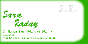 sara raday business card